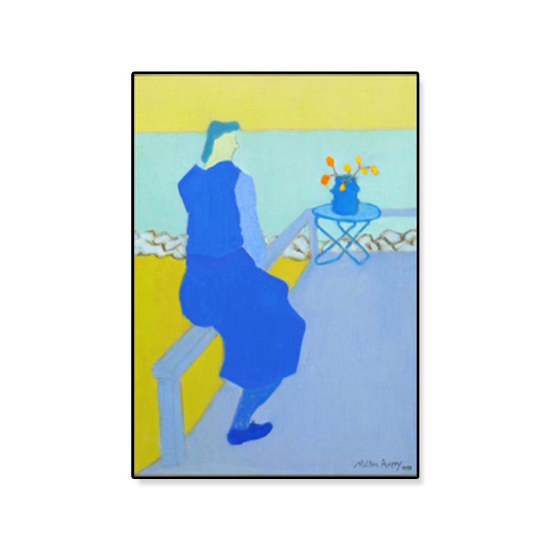 Brehn | Moderne Frauen Leinwanddruck Pastellfarbe Texturiertes Wandkunst Deko für Hausinterieur