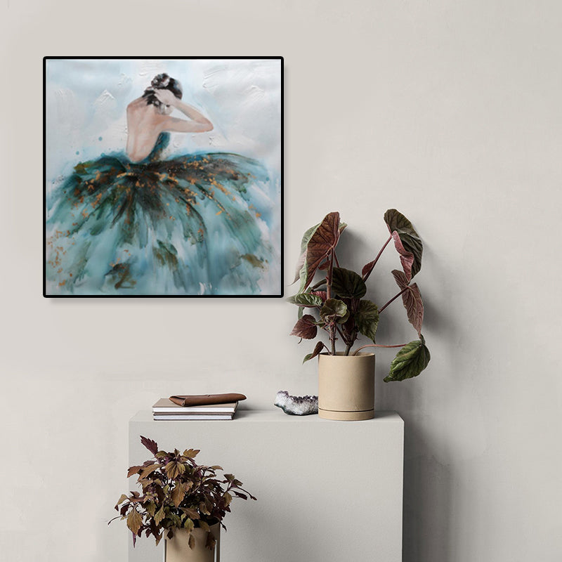 Brehn | Glam Canvas-Druck Sanfte Farben Kleidermädchen Wandkunst Dekor, Mehrere Größen Verfügbar