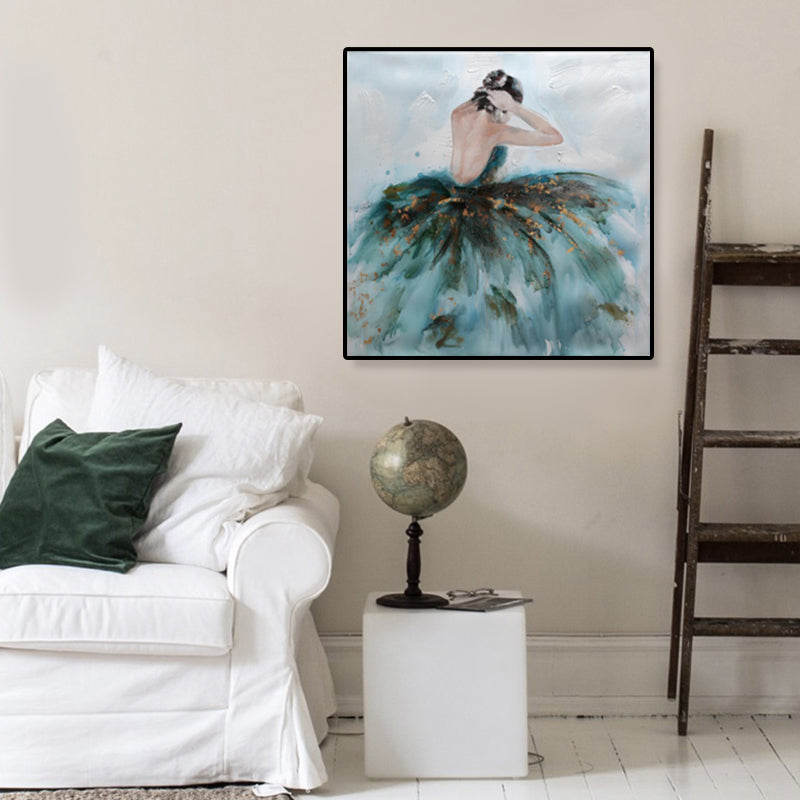 Brehn | Glam Canvas-Druck Sanfte Farben Kleidermädchen Wandkunst Dekor, Mehrere Größen Verfügbar