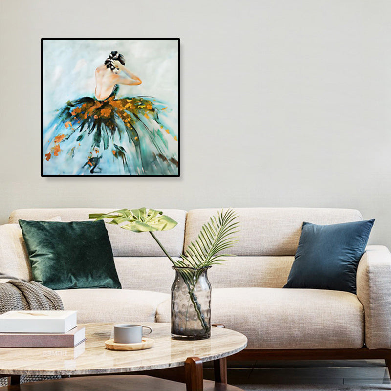 Brehn | Glam Canvas-Druck Sanfte Farben Kleidermädchen Wandkunst Dekor, Mehrere Größen Verfügbar