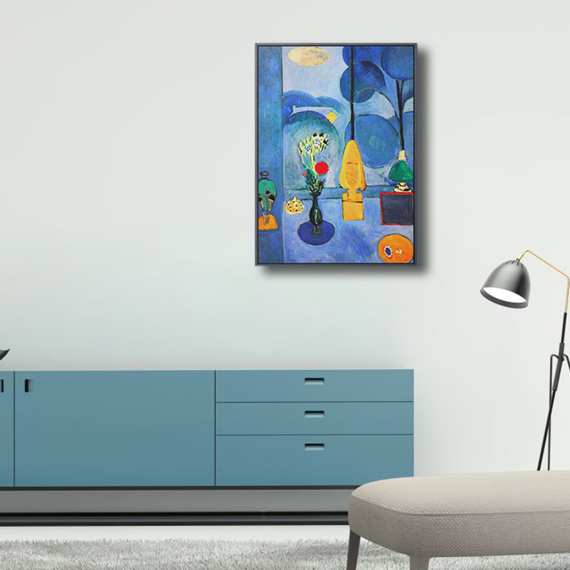 Brehn | Strukturierte Malerei Statuen Wandkunst Dekor Traditioneller Leinwanddruck für das Wohnzimmer