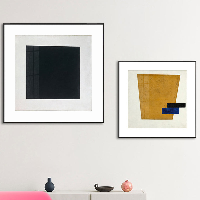 Brehn | Geometrisches Muster Eingewickelter Leinwand Abstrakter Expressionismus Texturiertes Galeriewand Kunstwerk Druck