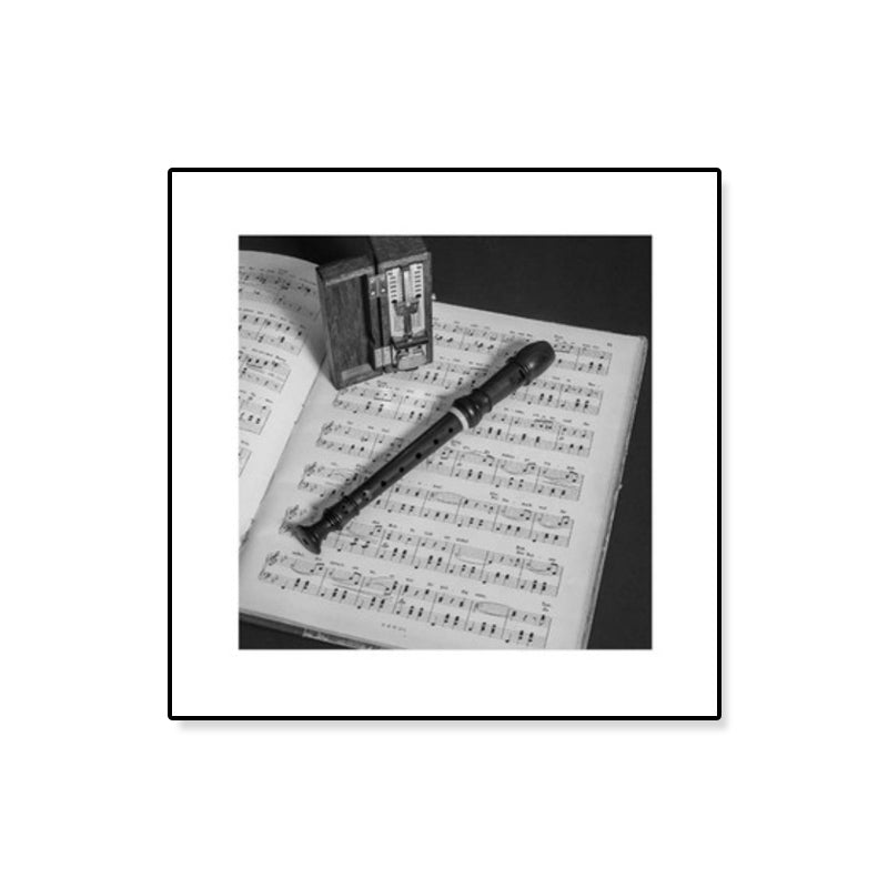 Brehn | Schwarz-weißer musikalischer Leinwanddruck Texturiertes Wandkunstdekor für Flur, Mehrere Größen