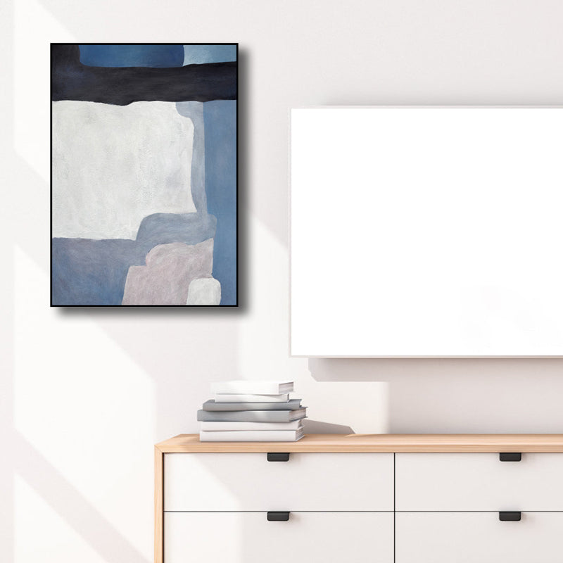 Brehn | Illustration Aquarell Leinwand Abstrakter Expressionismus Texturierte Wandkunst Dekor in Heller Farbe