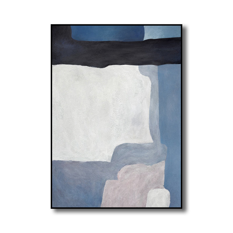 Brehn | Illustration Aquarell Leinwand Abstrakter Expressionismus Texturierte Wandkunst Dekor in Heller Farbe