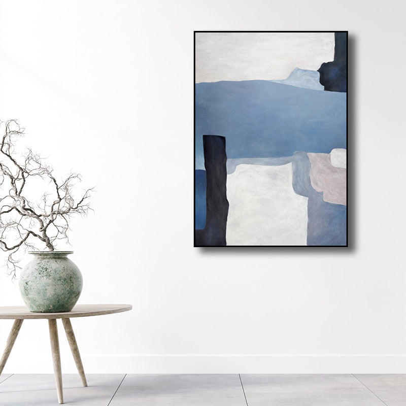 Brehn | Illustration Aquarell Leinwand Abstrakter Expressionismus Texturierte Wandkunst Dekor in Heller Farbe
