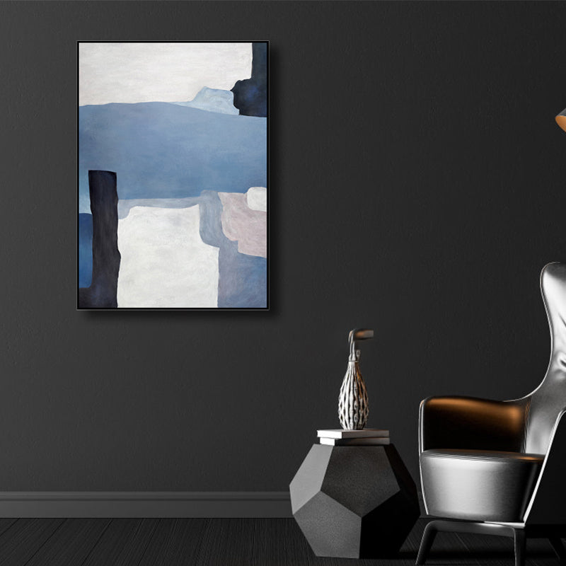 Brehn | Illustration Aquarell Leinwand Abstrakter Expressionismus Texturierte Wandkunst Dekor in Heller Farbe