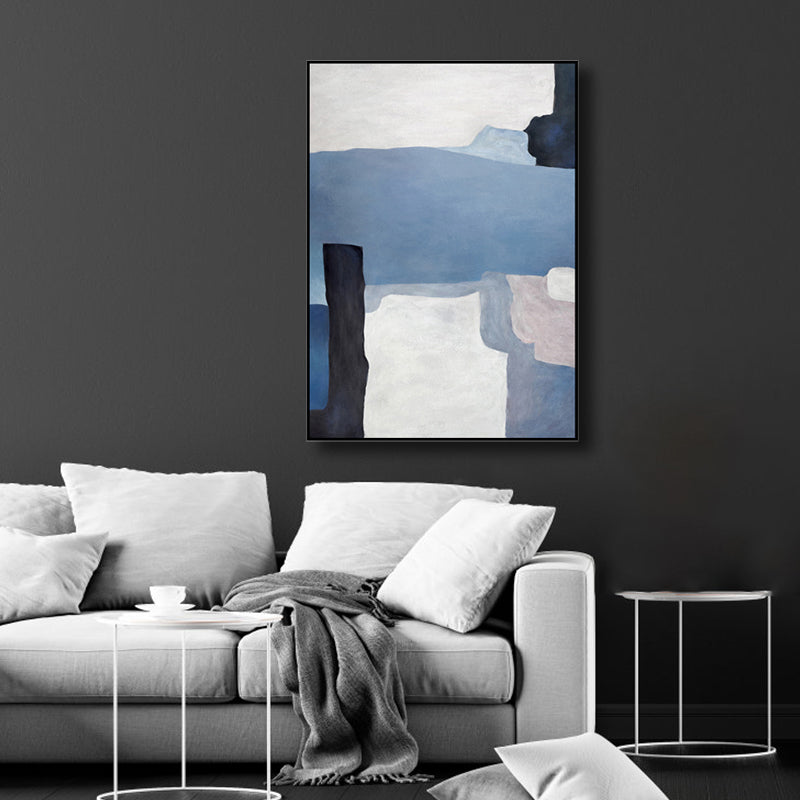 Brehn | Illustration Aquarell Leinwand Abstrakter Expressionismus Texturierte Wandkunst Dekor in Heller Farbe