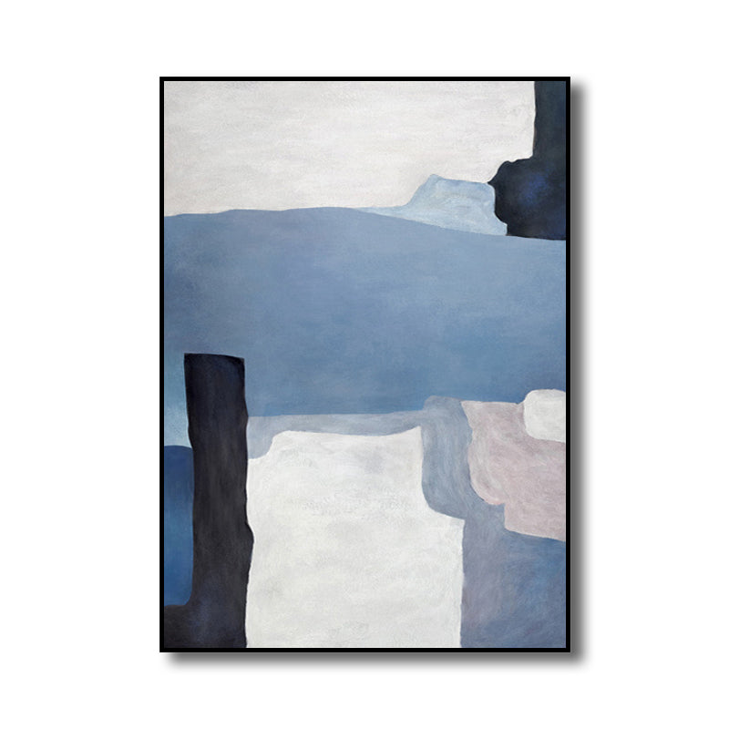 Brehn | Illustration Aquarell Leinwand Abstrakter Expressionismus Texturierte Wandkunst Dekor in Heller Farbe