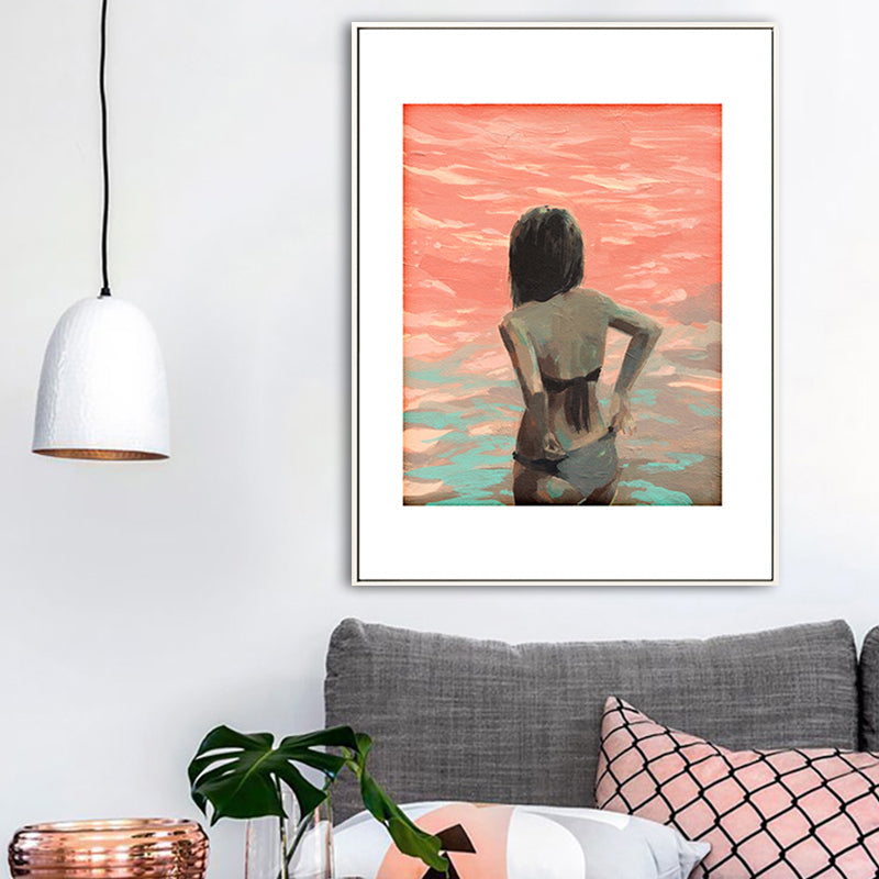 Brehn | Weiche Farbfigur Malerei Leinwand Texturierte Wandkunst Druck für Zuhause, Mehrere Größenoptionen