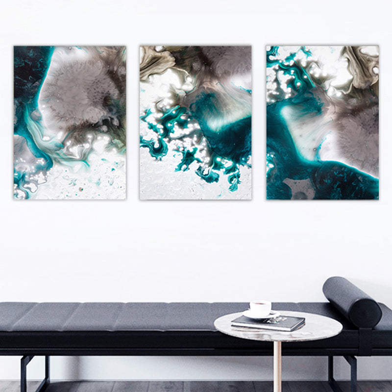 Brehn | Seltsame grafische Malereien Kunstdruck Abstrakter Expressionismus Leinwand Wanddekoration, Set von 3