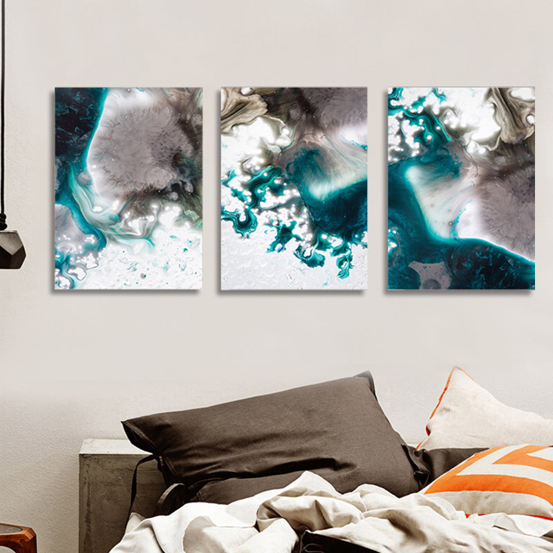 Brehn | Seltsame grafische Malereien Kunstdruck Abstrakter Expressionismus Leinwand Wanddekoration, Set von 3