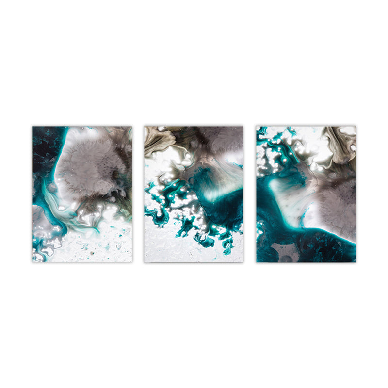 Brehn | Seltsame grafische Malereien Kunstdruck Abstrakter Expressionismus Leinwand Wanddekoration, Set von 3