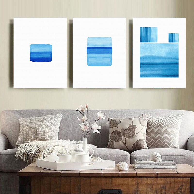 Brehn | Seltsame grafische Malereien Kunstdruck Abstrakter Expressionismus Leinwand Wanddekoration, Set von 3