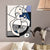 Brehn | Beige Novel Graphic Canvas Texturiert Pop Art Esszimmer Wanddeko, Mehrere Größen