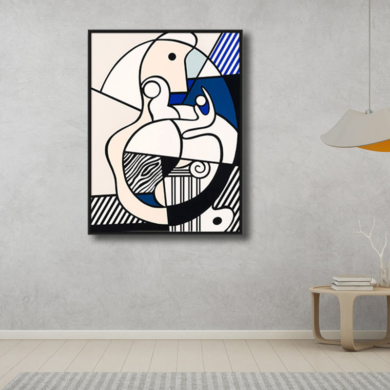 Brehn | Beige Novel Graphic Canvas Texturiert Pop Art Esszimmer Wanddeko, Mehrere Größen