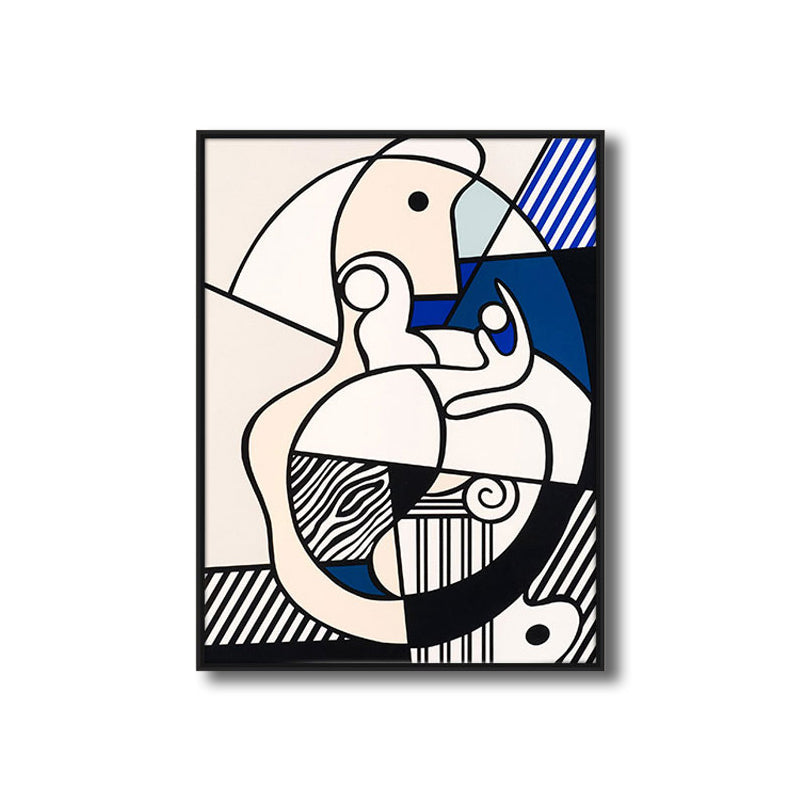 Brehn | Beige Novel Graphic Canvas Texturiert Pop Art Esszimmer Wanddeko, Mehrere Größen