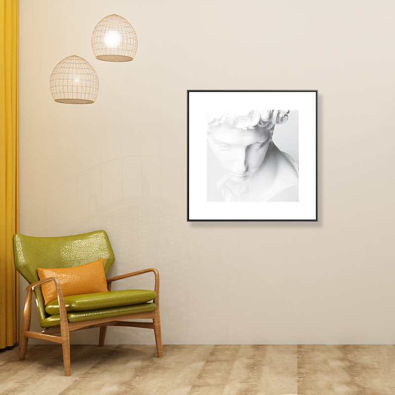 Brehn | Minimalistische antike menschliche Skulptur Leinwand Lichtfarbe texturiertes Wandkunst für Zuhause