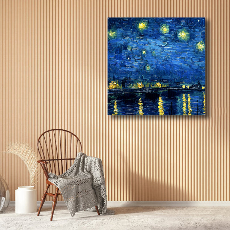 Brehn | Van Gogh Natur Landschaft Malerei Traditionelles Leinwand Wandkunst Druck in Sanften Farben