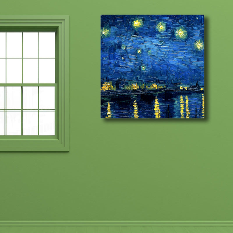 Brehn | Van Gogh Natur Landschaft Malerei Traditionelles Leinwand Wandkunst Druck in Sanften Farben