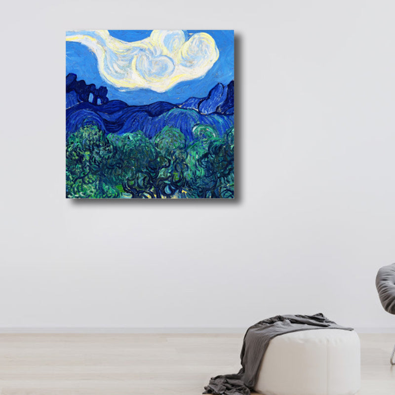 Brehn | Van Gogh Natur Landschaft Malerei Traditionelles Leinwand Wandkunst Druck in Sanften Farben