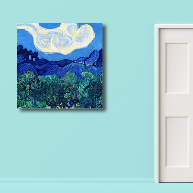 Brehn | Van Gogh Natur Landschaft Malerei Traditionelles Leinwand Wandkunst Druck in Sanften Farben