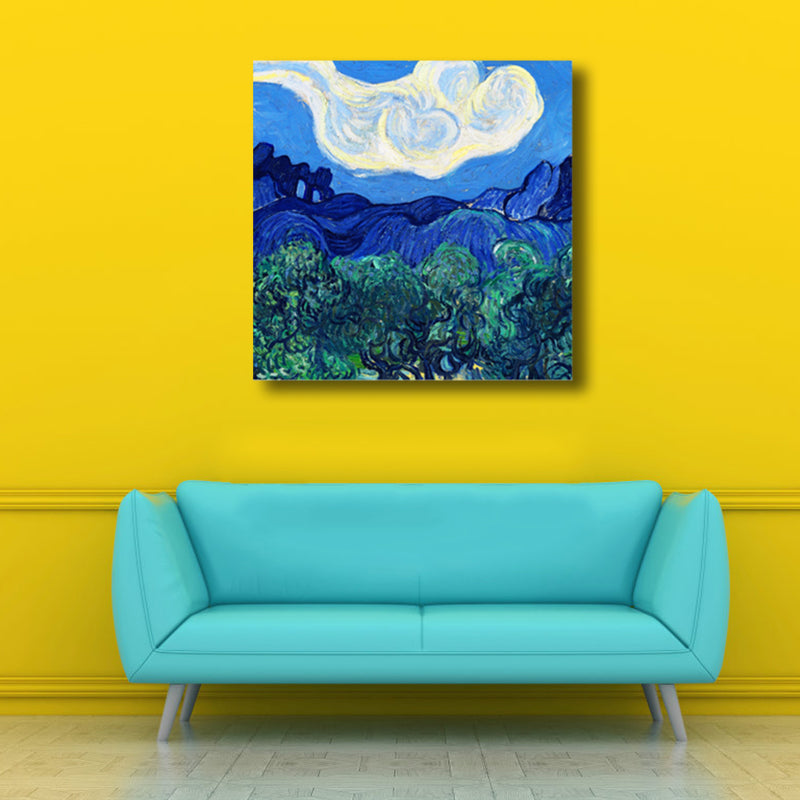Brehn | Van Gogh Natur Landschaft Malerei Traditionelles Leinwand Wandkunst Druck in Sanften Farben