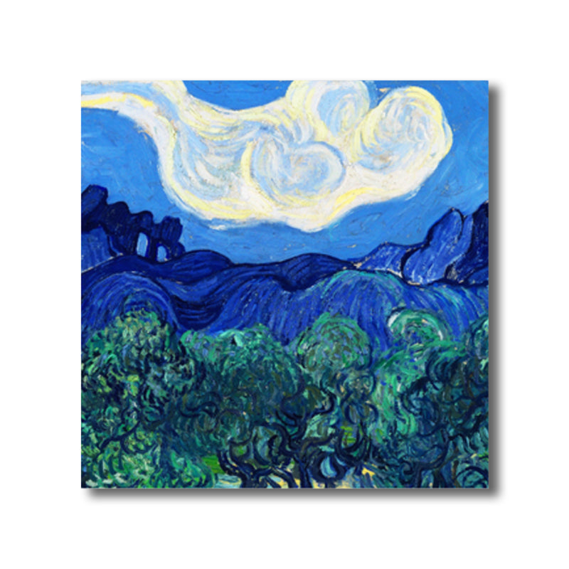 Brehn | Van Gogh Natur Landschaft Malerei Traditionelles Leinwand Wandkunst Druck in Sanften Farben