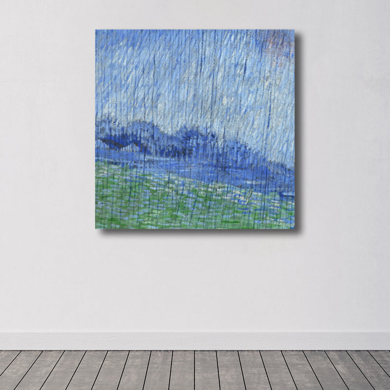 Brehn | Van Gogh Natur Landschaft Malerei Traditionelles Leinwand Wandkunst Druck in Sanften Farben