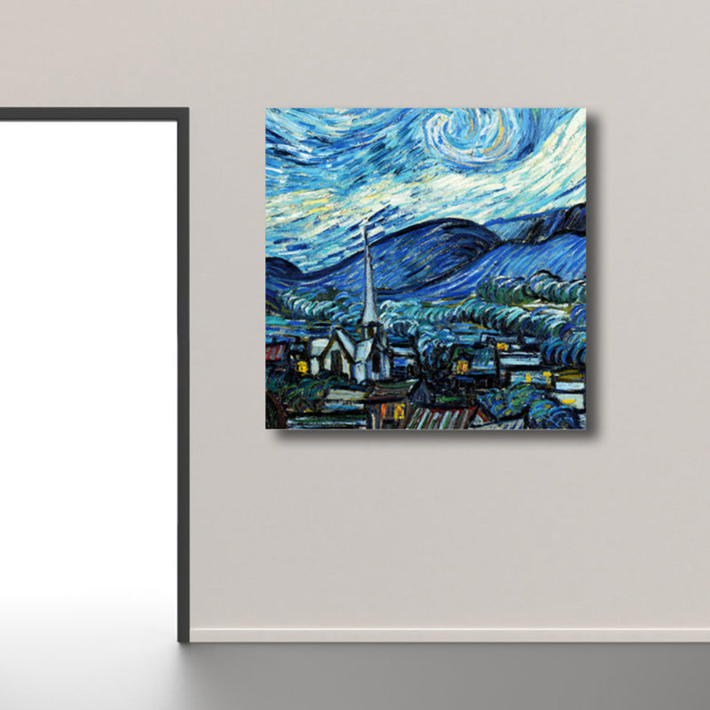 Brehn | Van Gogh Natur Landschaft Malerei Traditionelles Leinwand Wandkunst Druck in Sanften Farben