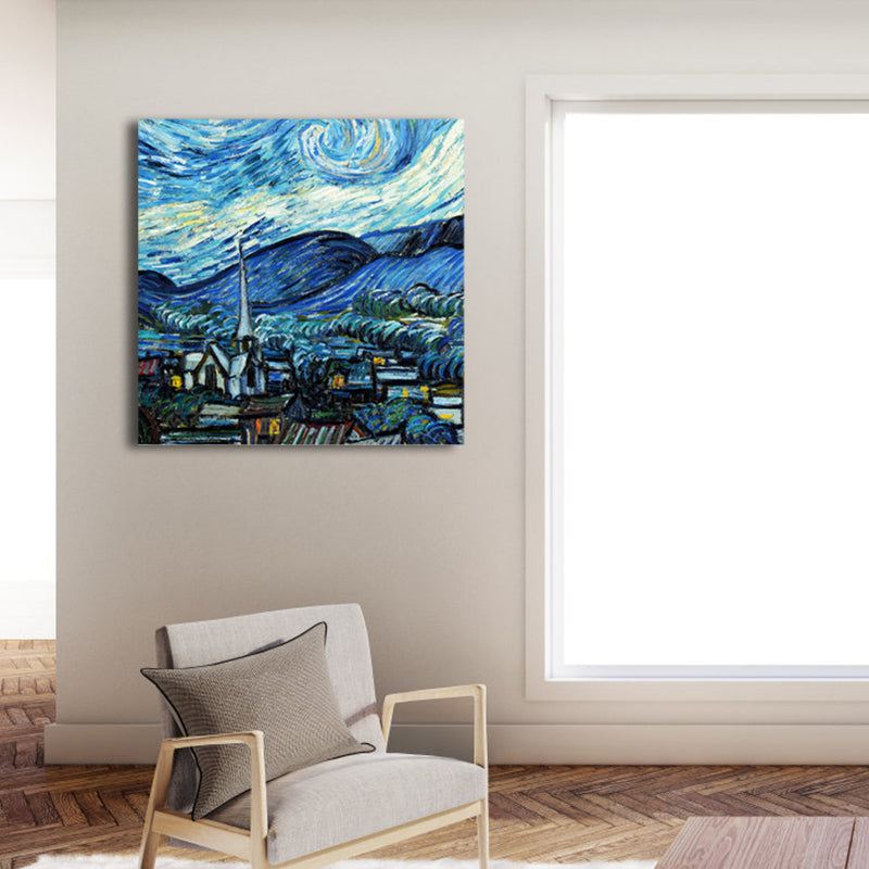 Brehn | Van Gogh Natur Landschaft Malerei Traditionelles Leinwand Wandkunst Druck in Sanften Farben