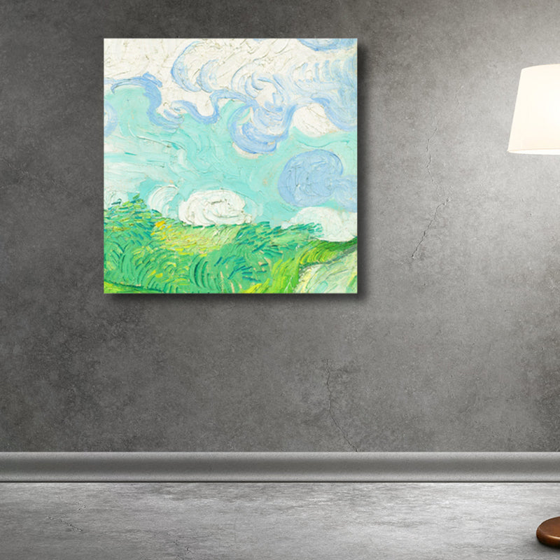 Brehn | Van Gogh Natur Landschaft Malerei Traditionelles Leinwand Wandkunst Druck in Sanften Farben