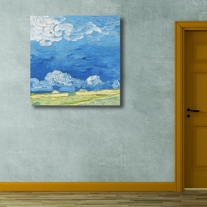 Brehn | Van Gogh Natur Landschaft Malerei Traditionelles Leinwand Wandkunst Druck in Sanften Farben