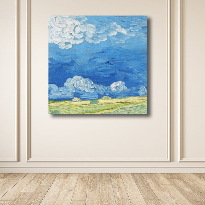 Brehn | Van Gogh Natur Landschaft Malerei Traditionelles Leinwand Wandkunst Druck in Sanften Farben