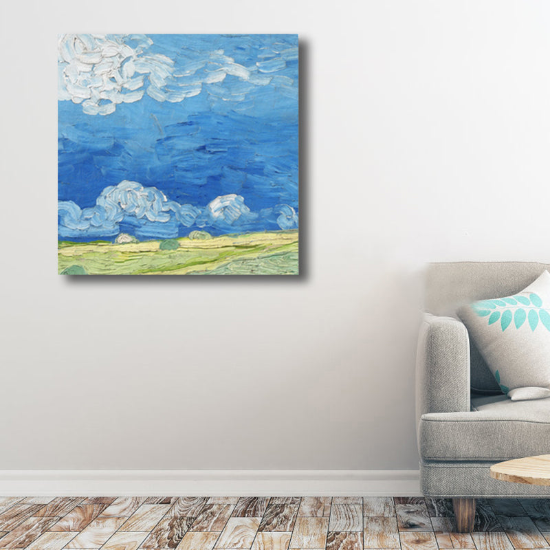 Brehn | Van Gogh Natur Landschaft Malerei Traditionelles Leinwand Wandkunst Druck in Sanften Farben