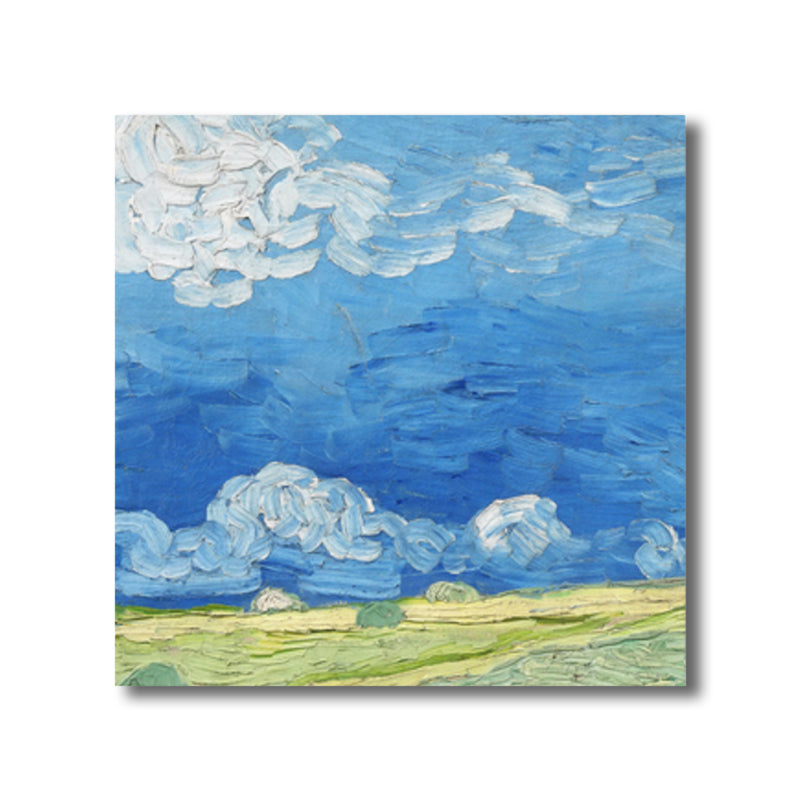 Brehn | Van Gogh Natur Landschaft Malerei Traditionelles Leinwand Wandkunst Druck in Sanften Farben
