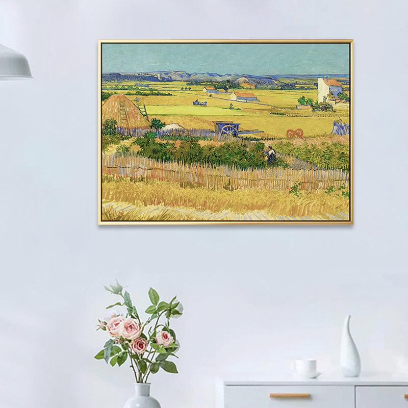 Brehn | Leinwandtexturierte Kunstdruck Impressionismus Bauernfeld Landschaftsmalerei, Mehrere Größen
