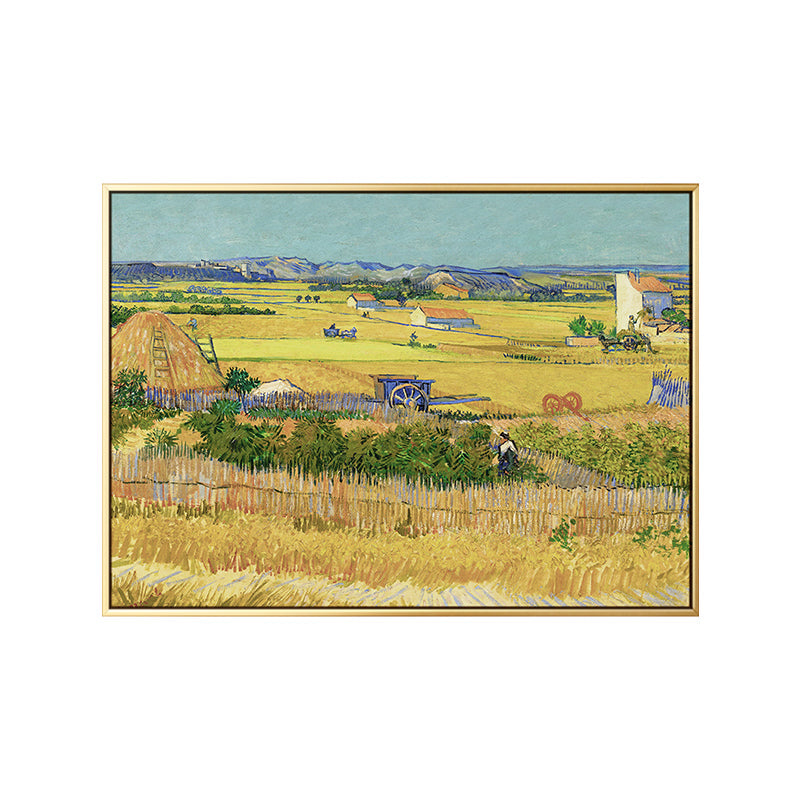 Brehn | Leinwandtexturierte Kunstdruck Impressionismus Bauernfeld Landschaftsmalerei, Mehrere Größen