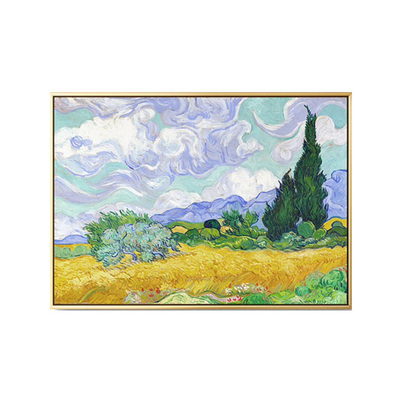 Brehn | Leinwandtexturierte Kunstdruck Impressionismus Bauernfeld Landschaftsmalerei, Mehrere Größen