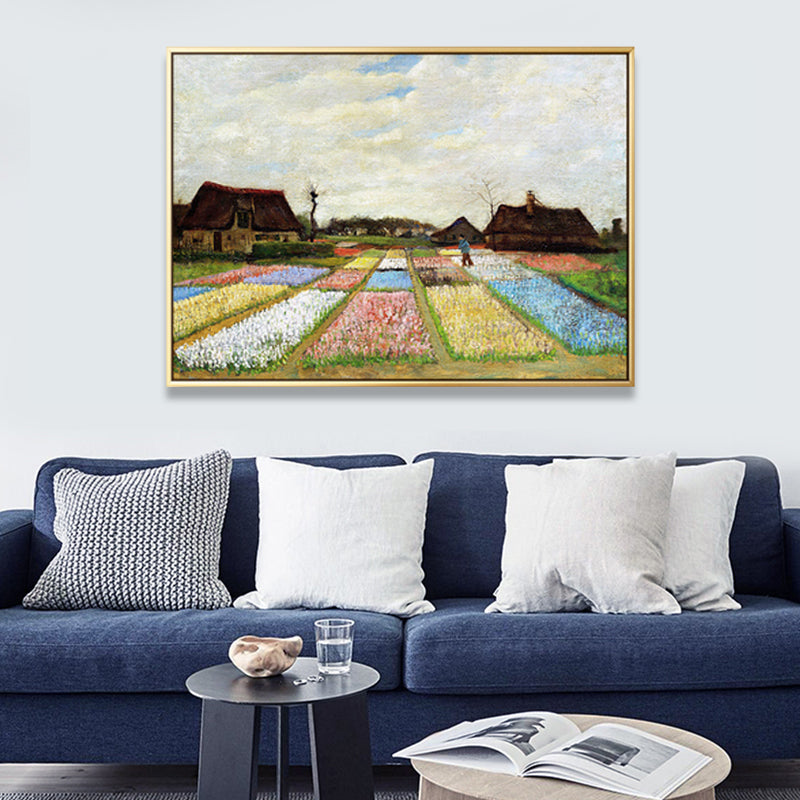 Brehn | Leinwandtexturierte Kunstdruck Impressionismus Bauernfeld Landschaftsmalerei, Mehrere Größen