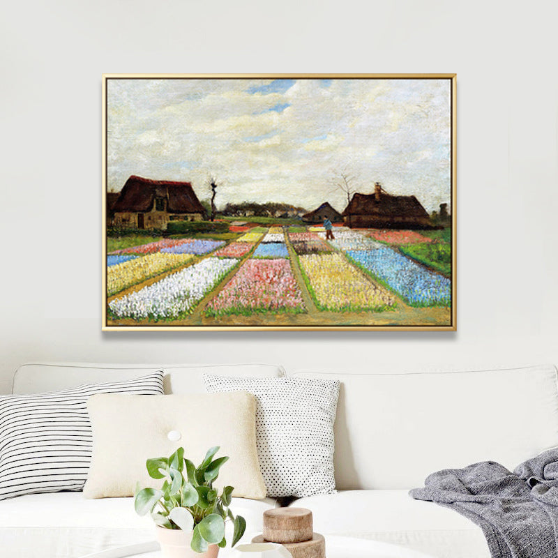 Brehn | Leinwandtexturierte Kunstdruck Impressionismus Bauernfeld Landschaftsmalerei, Mehrere Größen