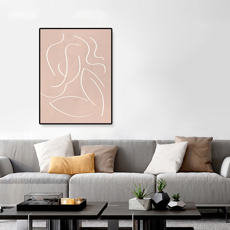 Brehn | Abstract Expressionismus Abstracte Wandkunst Dekoration Pastellfarbe Esszimmer Eingewickelte Leinwand