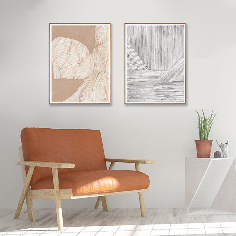Brehn | Illustration Devise Muster Wanddruck Esszimmer Abstraktes Leinwand in Helle Farbe