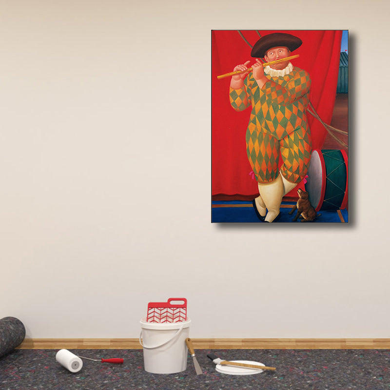 Brehn | Helle traditionelle Leinwand Wanddekoration Unterhaltung Mann Zeichnung Kunstdruck für das Familienzimmer