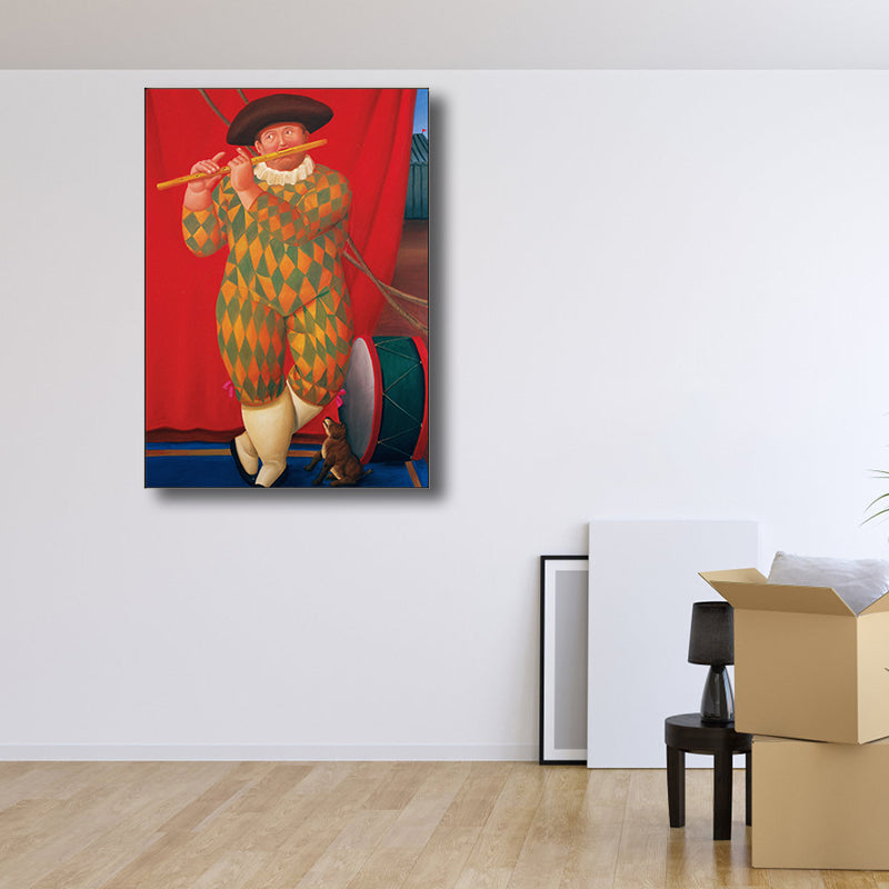 Brehn | Helle traditionelle Leinwand Wanddekoration Unterhaltung Mann Zeichnung Kunstdruck für das Familienzimmer