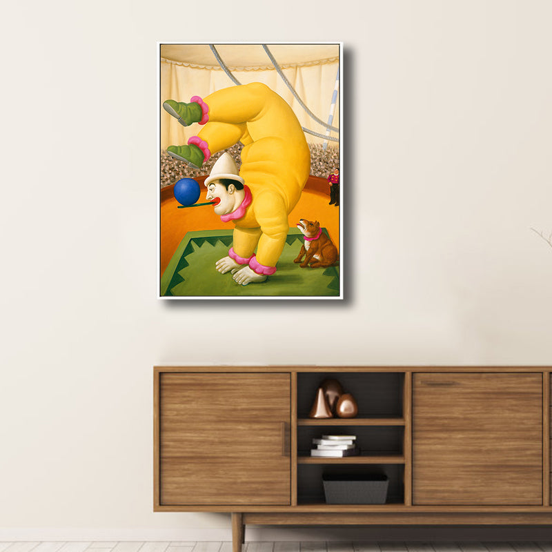 Brehn | Helle traditionelle Leinwand Wanddekoration Unterhaltung Mann Zeichnung Kunstdruck für das Familienzimmer