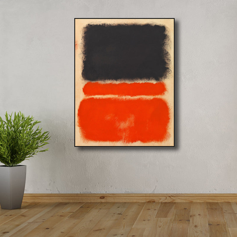 Brehn | Helle Farbe Handgedruckte Leinwand Texturiertes Abstraktes Expressionismus Haus Innenmalerei