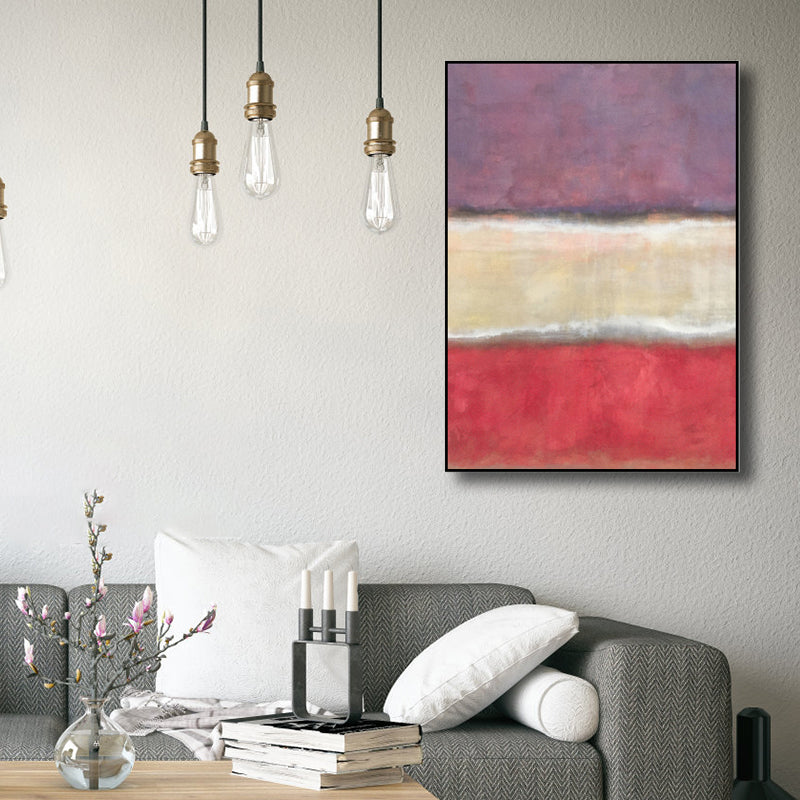 Brehn | Helle Farbe Handgedruckte Leinwand Texturiertes Abstraktes Expressionismus Haus Innenmalerei