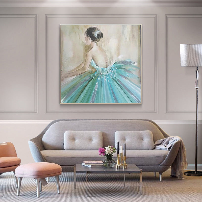 Brehn | Lichtfarbe Glam Canvas Ballett Mädchen Kunstdruck für das Esszimmer, mehrere Größenoptionen