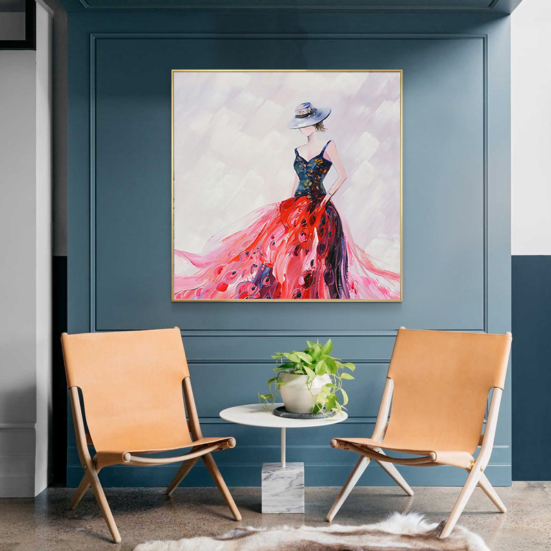 Brehn | Lichtfarbe Glam Canvas Ballett Mädchen Kunstdruck für das Esszimmer, mehrere Größenoptionen